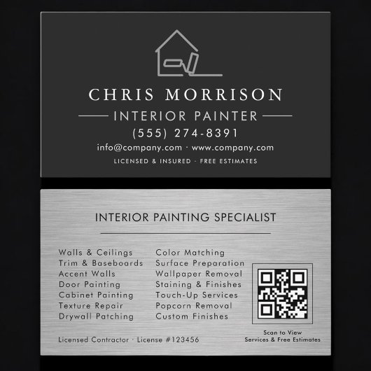 Interior Painting QR Code Professional Visitekaartje