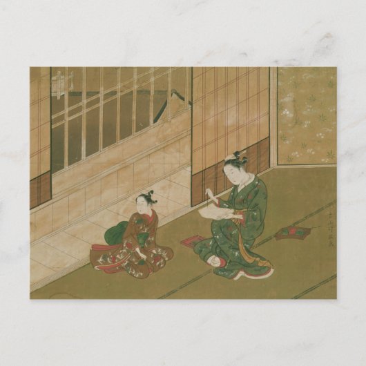 Interior scène, c.1730 briefkaart (Voorkant)