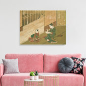 Interior scène, c.1730 canvas afdruk (Insitu (Woonkamer))