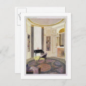 Interior with furniture designed by Ruhlmann, from Briefkaart (Voorkant / Achterkant)