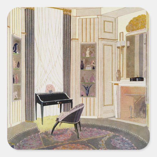 Interior with furniture designed by Ruhlmann, from Vierkante Sticker (Voorkant)