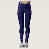 Interlace-patroon - Dark Navy Leggings (Voorkant)