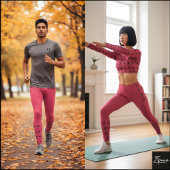 Interlace-patroon - donkerroze leggings