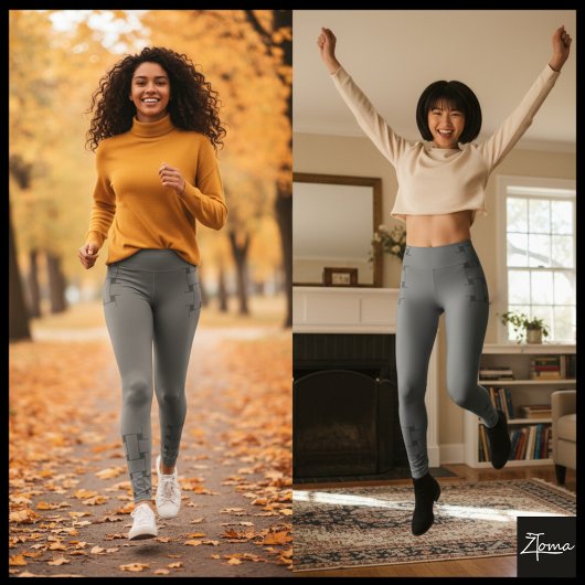 Interlace Pattern - grijs en zwart Leggings