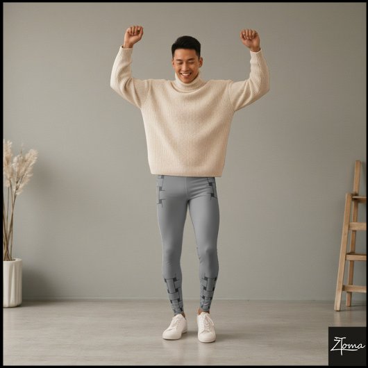 Interlace Pattern - grijs en zwart Leggings