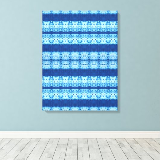 Interlace Shibori Canvas Print (Insitu (Houten vloer))