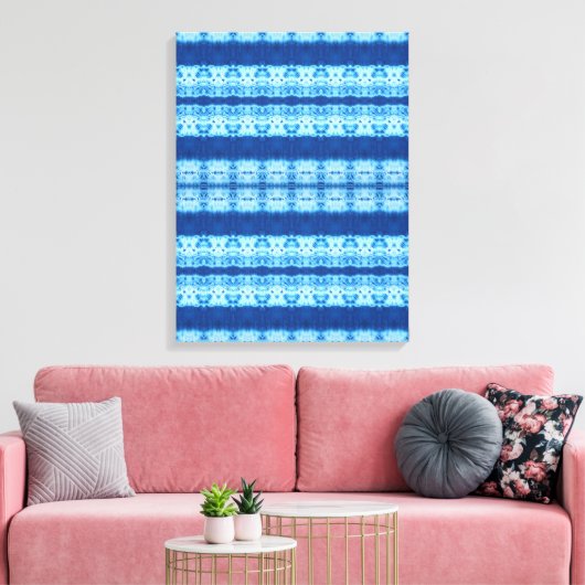 Interlace Shibori Canvas Print (Insitu (Woonkamer))