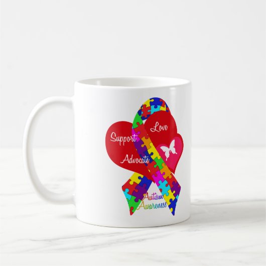 Interlaced Autism Ribbon Koffiemok (Links)