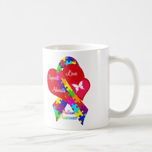 Interlaced Autism Ribbon Koffiemok (Rechts)