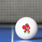 Interlaced Autism Ribbon Pingpongbal (Net)