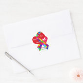 Interlaced Autism Ribbon Ronde Sticker (Envelop)