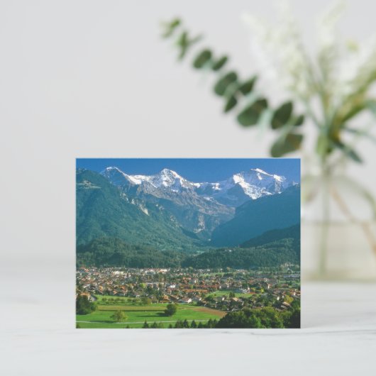 Interlaken en Jungfrau Briefkaart (Staand voorkant)