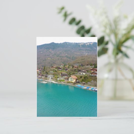 Interlaken, het uitzicht van de brug briefkaart (Staand voorkant)