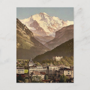 Interlaken, hotels, Bernese Oberland, Zwitserland Briefkaart