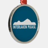Interlaken Switzerland Please Metalen Ornament (Rechts)