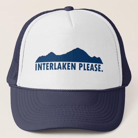 Interlaken Zwitserland Alsjeblieft Trucker Pet (Voorkant)
