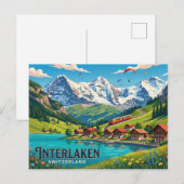 Interlaken Zwitserland Briefkaart (Voorkant / Achterkant)