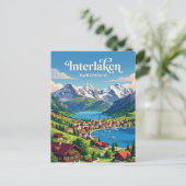 Interlaken Zwitserland Briefkaart (Staand voorkant)