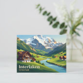 Interlaken Zwitserland Briefkaart (Staand voorkant)