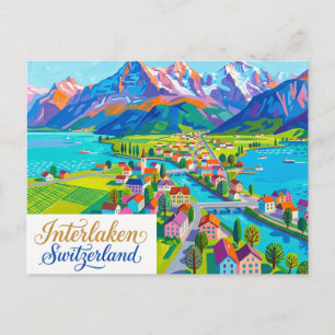 Interlaken Zwitserland Briefkaart
