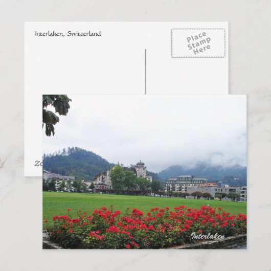 Interlaken, Zwitserland Briefkaart (Voorkant / Achterkant)