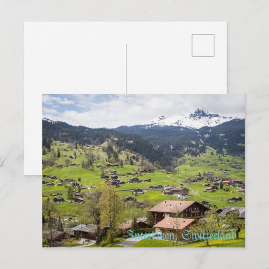 Interlaken, Zwitserland Briefkaart (Voorkant / Achterkant)