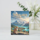 Interlaken Zwitserland Briefkaart (Staand voorkant)