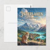 Interlaken Zwitserland Briefkaart (Voorkant / Achterkant)