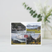 Interlaken - Zwitserland - Mozaïek - Briefkaart (Staand voorkant)
