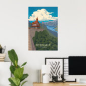 Interlaken Zwitserland Reisposter Poster (Thuiskantoor)