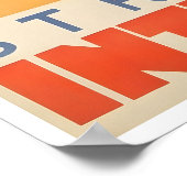 Interlaken Zwitserland Reisposter Strand Kunst Man Poster (Hoek)