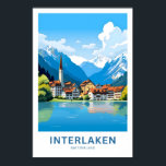 Interlaken Zwitserland Reisprint Poster<br><div class="desc">Mooie moderne print ter ere van Interlaken Zwitserland.</div>