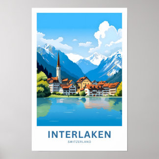 Interlaken Zwitserland Reisprint Poster