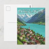 Interlaken Zwitserland Reizen Briefkaart (Voorkant / Achterkant)