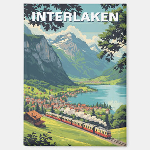 Interlaken Zwitserland Reizen Vintage Magneet