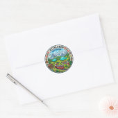 Interlaken Zwitserland Ronde Sticker (Envelop)