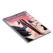 Interlaken Zwitserland Ski reisposter. Notitieboek (Rechterzijde)
