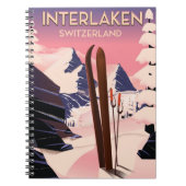 Interlaken Zwitserland Ski reisposter. Notitieboek (Voorkant)