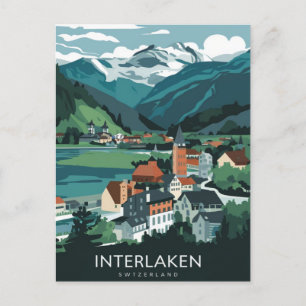 Interlaken Zwitserland Stylist Briefkaart