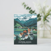 Interlaken Zwitserland Stylist Briefkaart (Staand voorkant)
