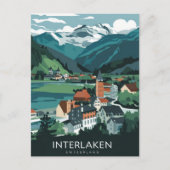 Interlaken Zwitserland Stylist Briefkaart (Voorkant)