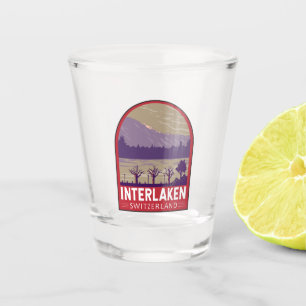 Interlaken Zwitserland Travel Art Vintage Shot Glas