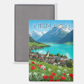 Interlaken Zwitserland Travel Springtime Magneet (Voorkant / Achterkant)