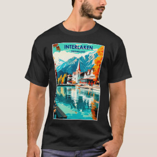 Interlaken Zwitserland Vintage Reizen en Toerisme T-shirt