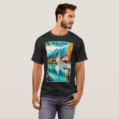 Interlaken Zwitserland Vintage Reizen en Toerisme T-shirt (Voorkant volledig)
