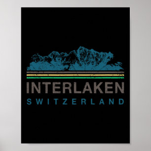 Interlaken Zwitserland Zwitserse Bergbeklimmen Ret Poster