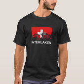 Interlaken Zwitserland Zwitserse vlag T Shirt (Voorkant)