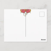 Interlocked Hearts Custom Elegant Valentijn Day Briefkaart (Achterkant)