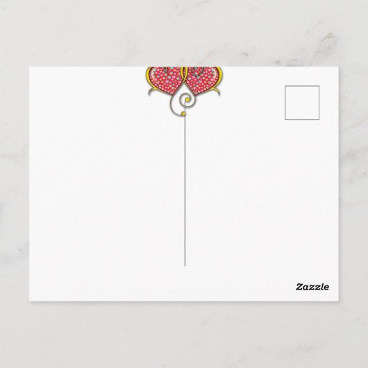 Interlocked Hearts Custom Elegant Valentijn Day Briefkaart (Achterkant)