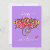 Interlocked Hearts Custom Elegant Valentijn Day Kaart (Achterkant)